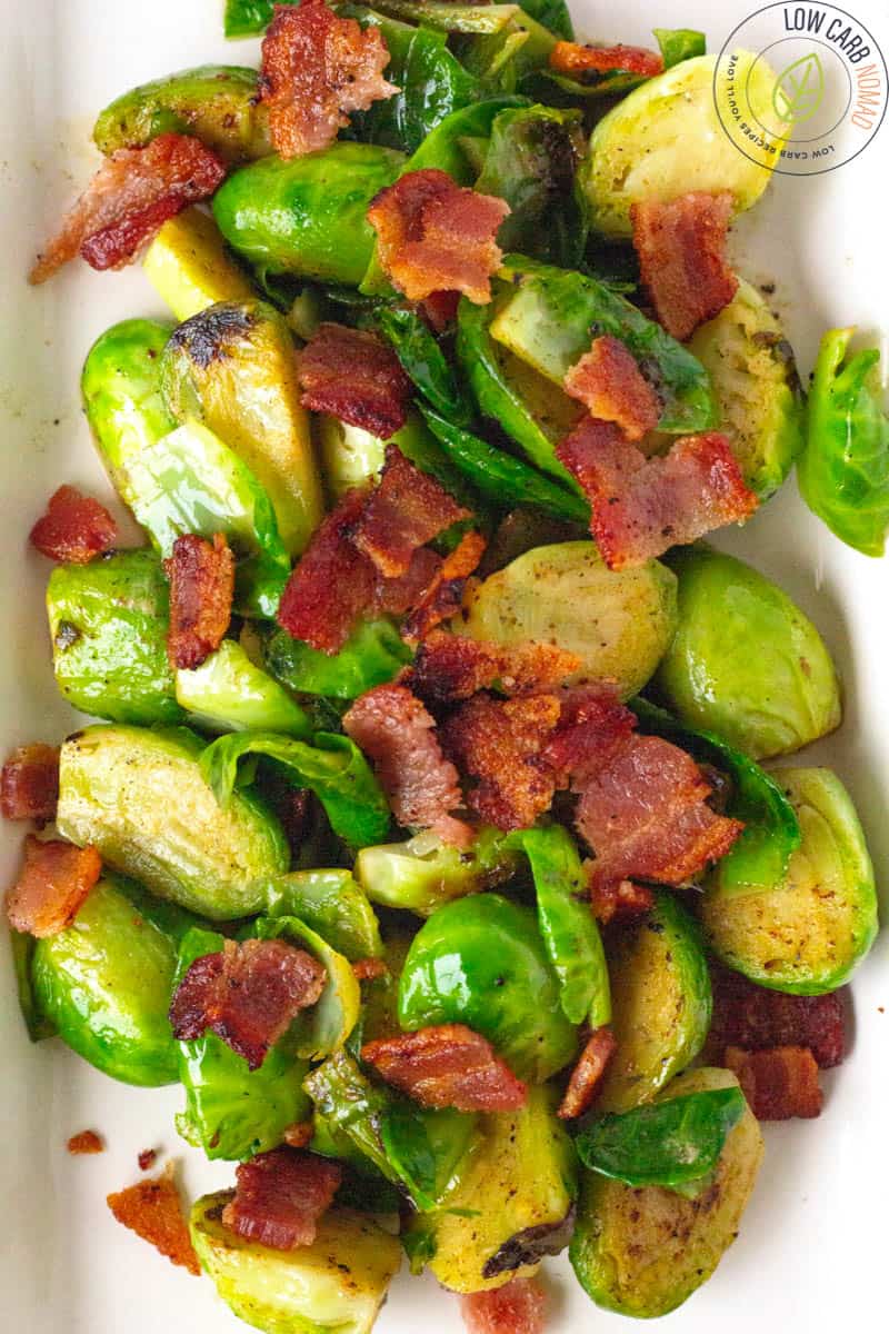 Pan Roasted Brussel Sprouts with Bacon