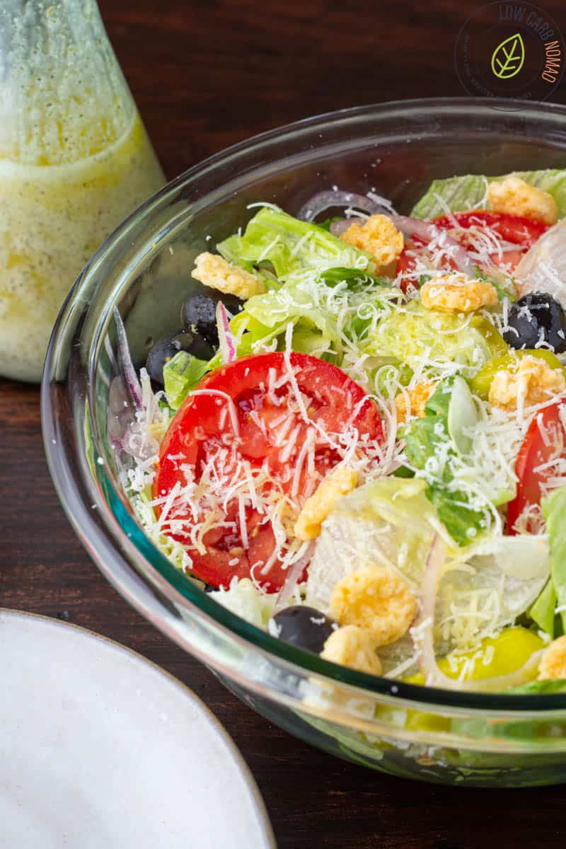 Keto Copycat Olive Garden Salad - Healthy Takeout Alternative