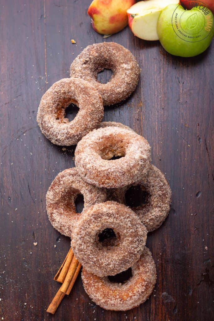 Low Carb Cinnamon Apple Donuts • Low Carb Nomad