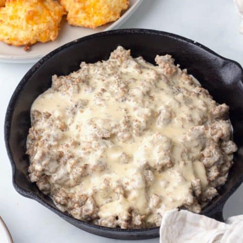 keto sausage gravy