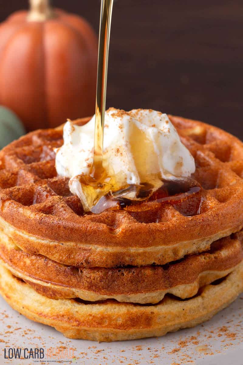 pumpkin spice keto waffle