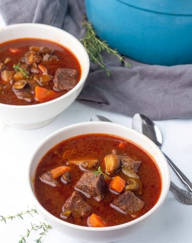 2 bowls of Keto low carb beef stew