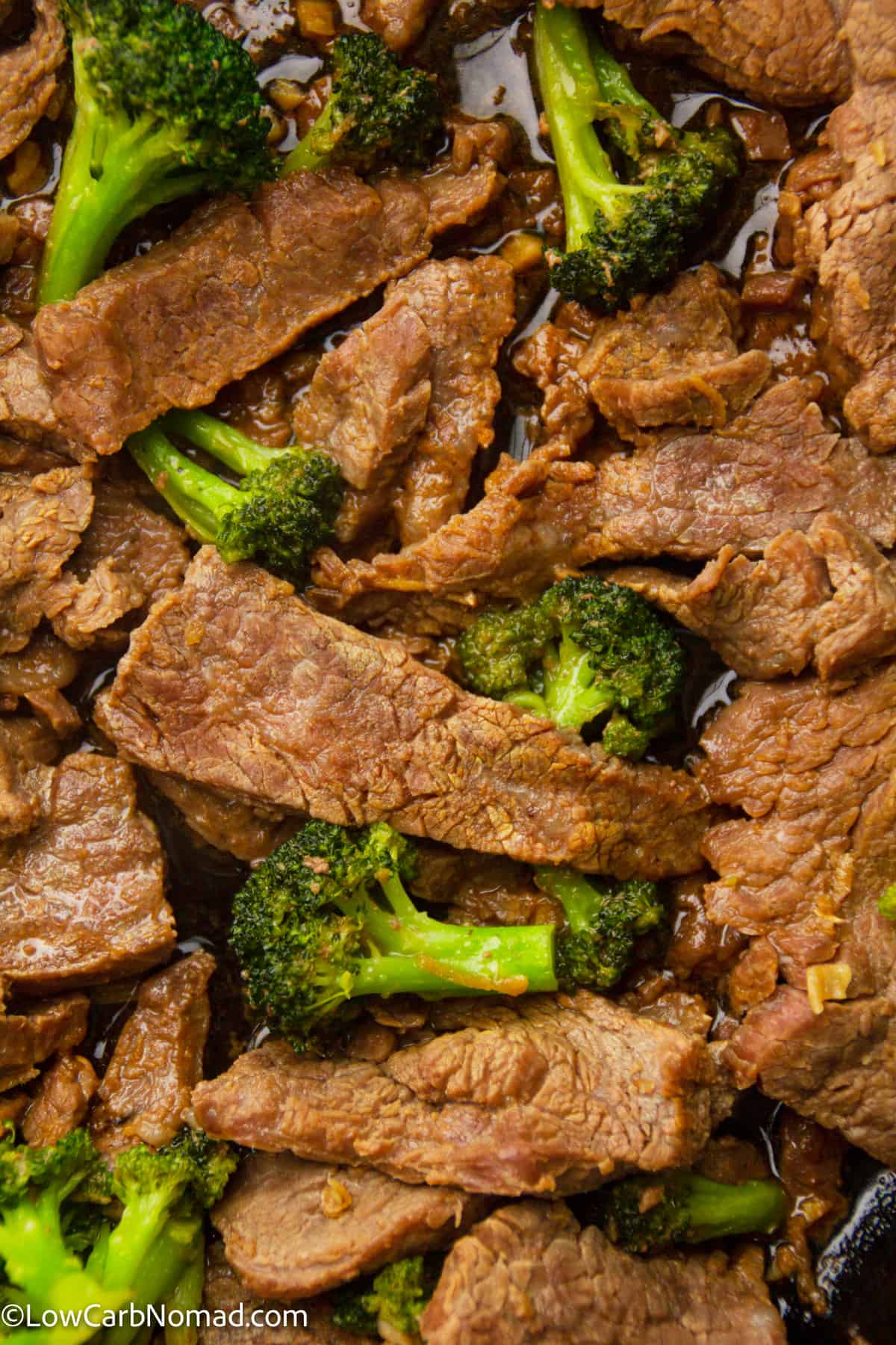 close up photo of low carb Keto Beef and Broccoli