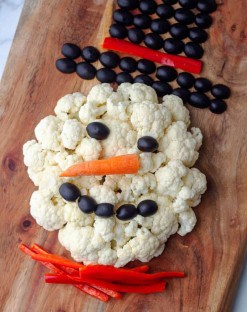 snowman veggie tray