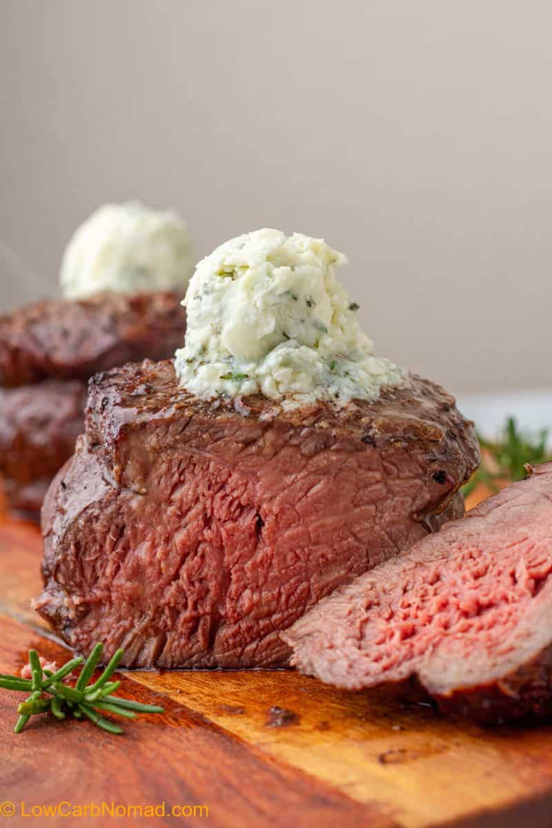 Perfect Air Fryer Steak with Blue Cheese Butter