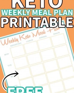 keto meal plan printable