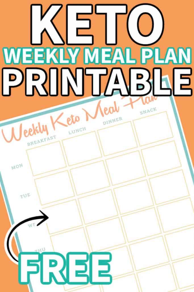 keto meal plan printable