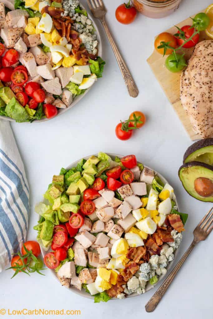 Best Chicken Cobb Salad - How to Make a Cobb Salad • Low Carb Nomad