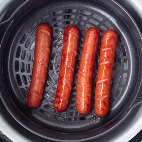 Perfect Air Fryer Hot Dogs - The Recipe Rebel