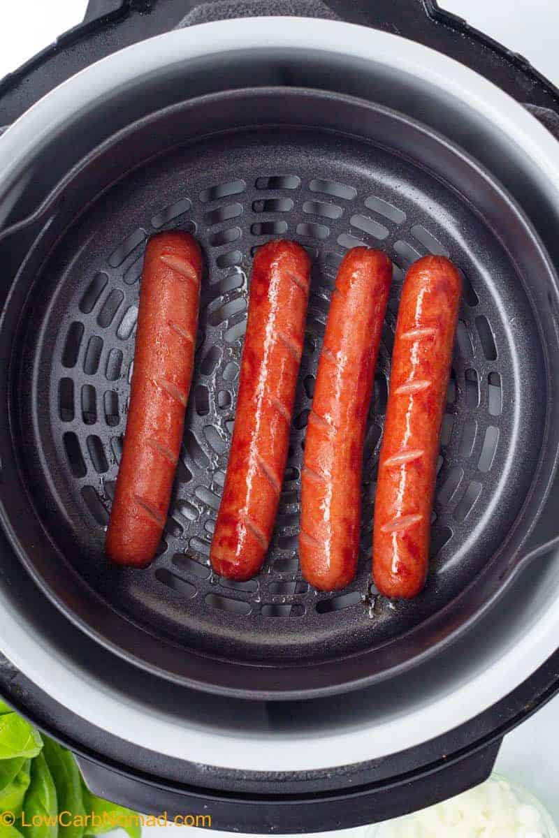 Air Fried Hot Dogs • Low Carb Nomad