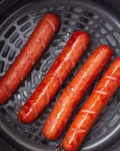 Air Fried Hot Dogs