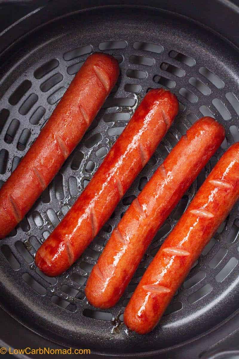 Air Fried Hot Dogs • Low Carb Nomad