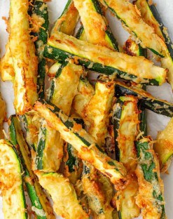 Keto Zucchini Fries close up photo