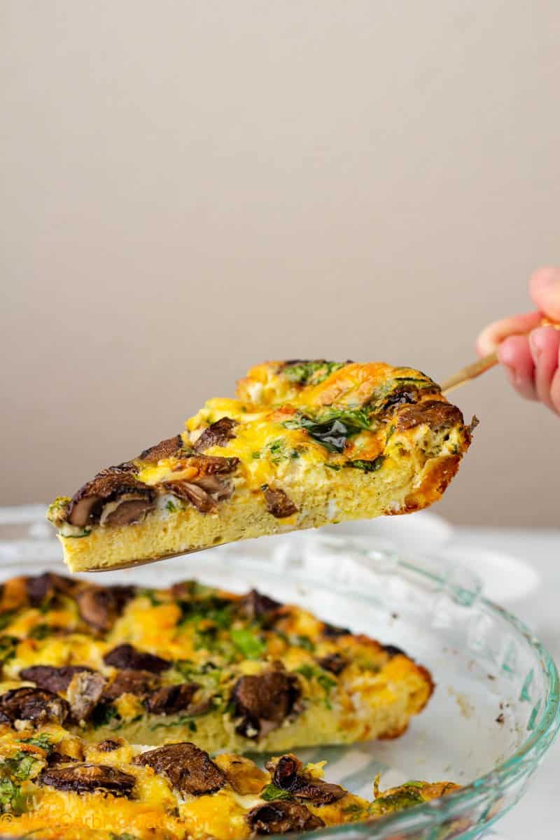 Crustless Spinach and Mushroom Quiche • Low Carb Nomad