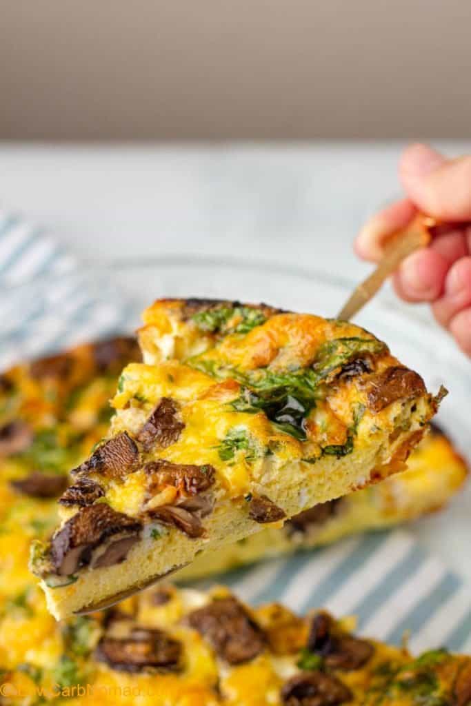 Crustless Spinach and Mushroom Quiche • Low Carb Nomad