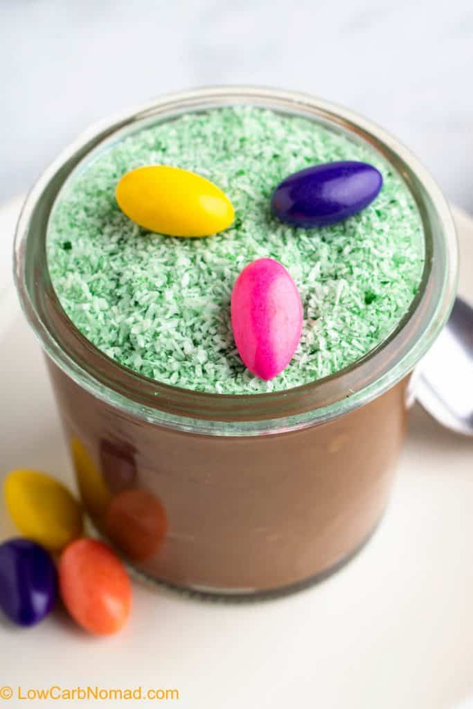 Easter Sugar Free Chocolate Coconut Pudding