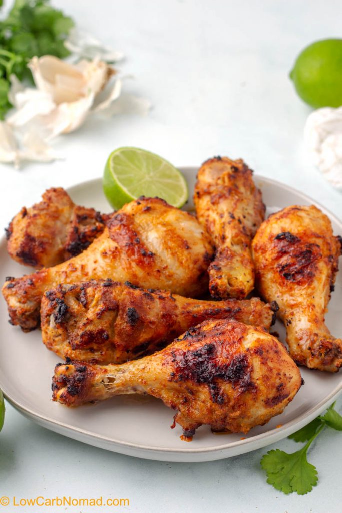 Garlic Lime Air Fryer Chicken Legs • Low Carb Nomad