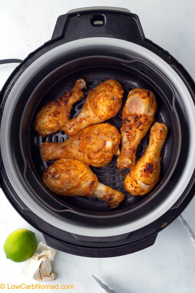 Garlic Lime Air Fryer Chicken Legs • Low Carb Nomad
