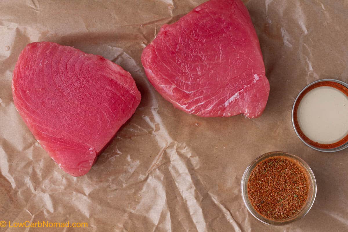 Grilled Blackened Tuna Steaks ingredients
