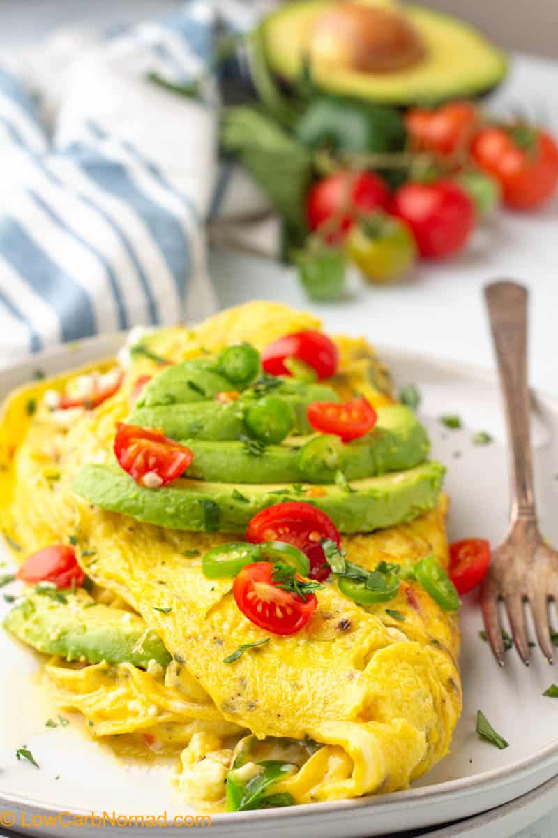 TexMex Omelette Easy Low Carb Omelette • Low Carb Nomad