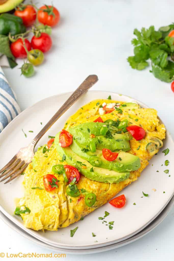 TexMex Omelette Easy Low Carb Omelette • Low Carb Nomad
