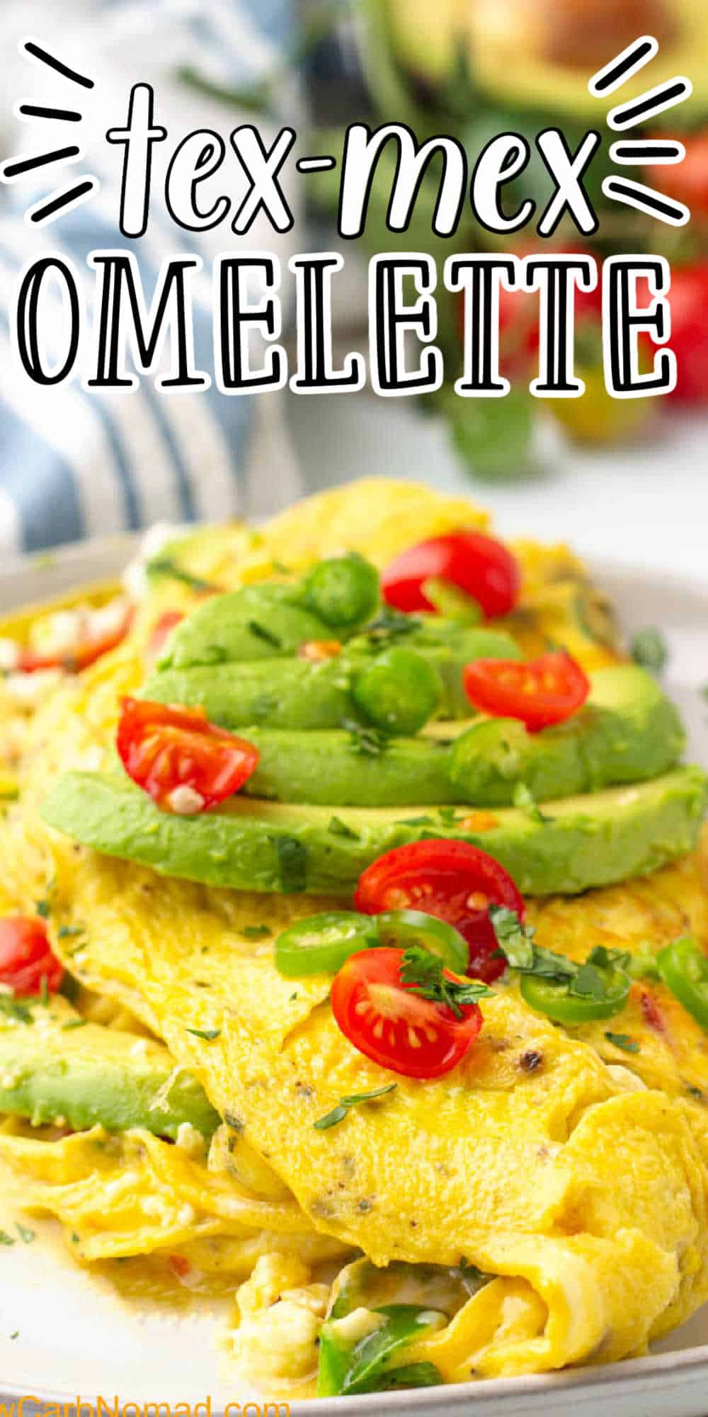TexMex Omelette Easy Low Carb Omelette • Low Carb Nomad