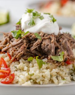 Low Carb Keto Barbacoa Burrito Bowls