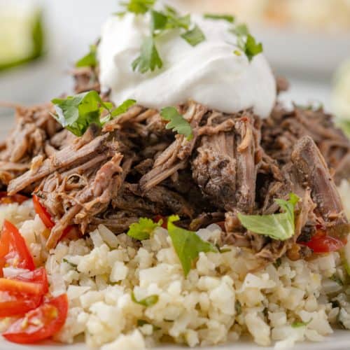 Low Carb Keto Barbacoa Burrito Bowls