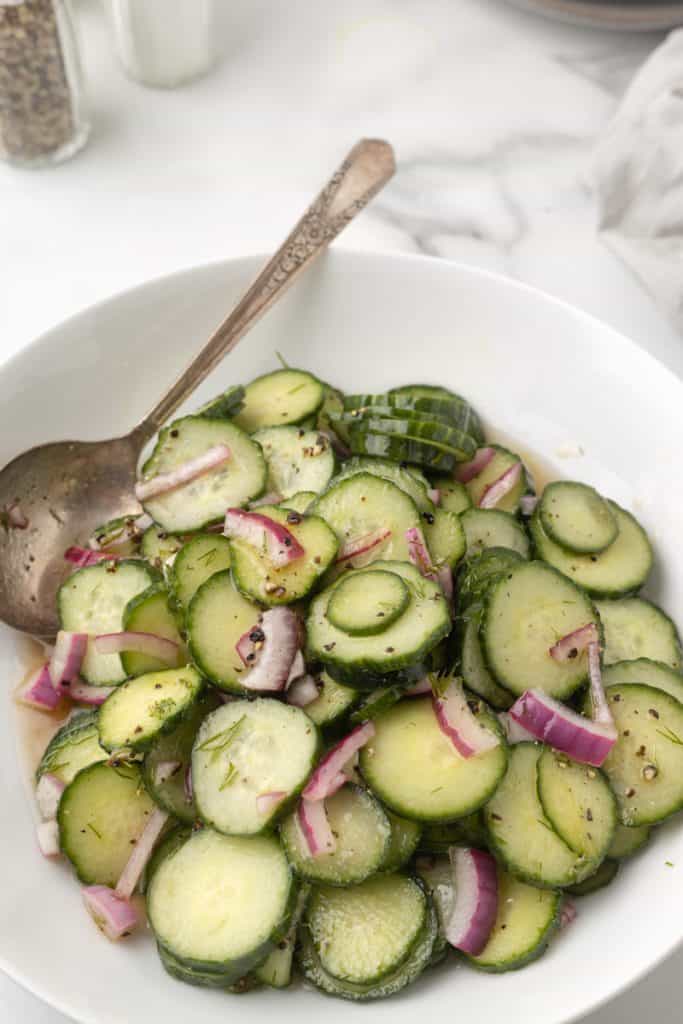 Easy Dill Cucumber Salad Recipe • Low Carb Nomad