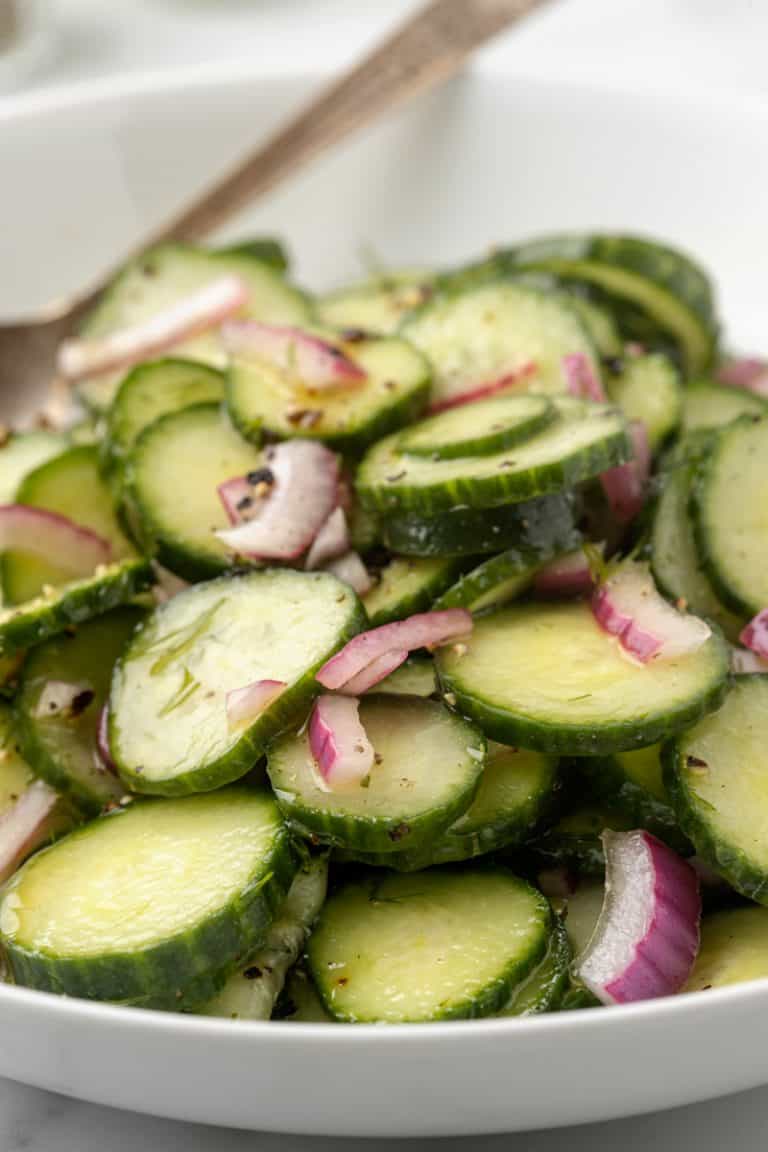 Easy Dill Cucumber Salad Recipe • Low Carb Nomad