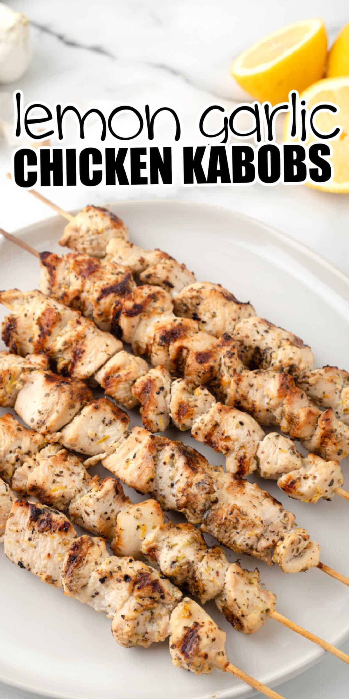 Grilled Lemon Garlic Chicken Kabobs • Low Carb Nomad