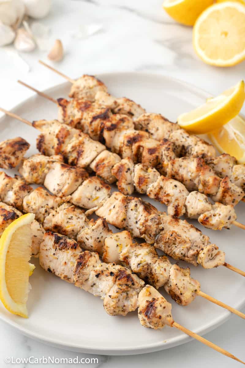 Grilled Lemon Garlic Chicken Skewers Recipe – Grilled Chicken