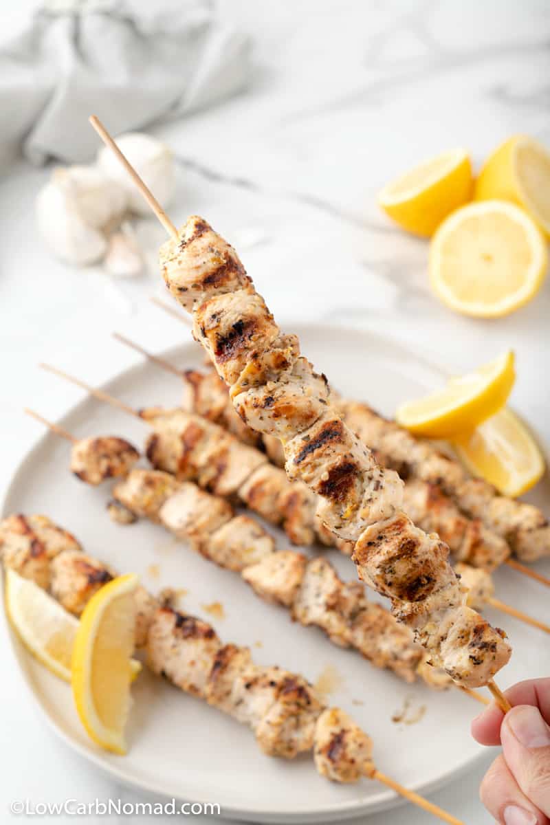 Grilled Lemon Garlic Chicken Skewers Recipe – Grilled Chicken