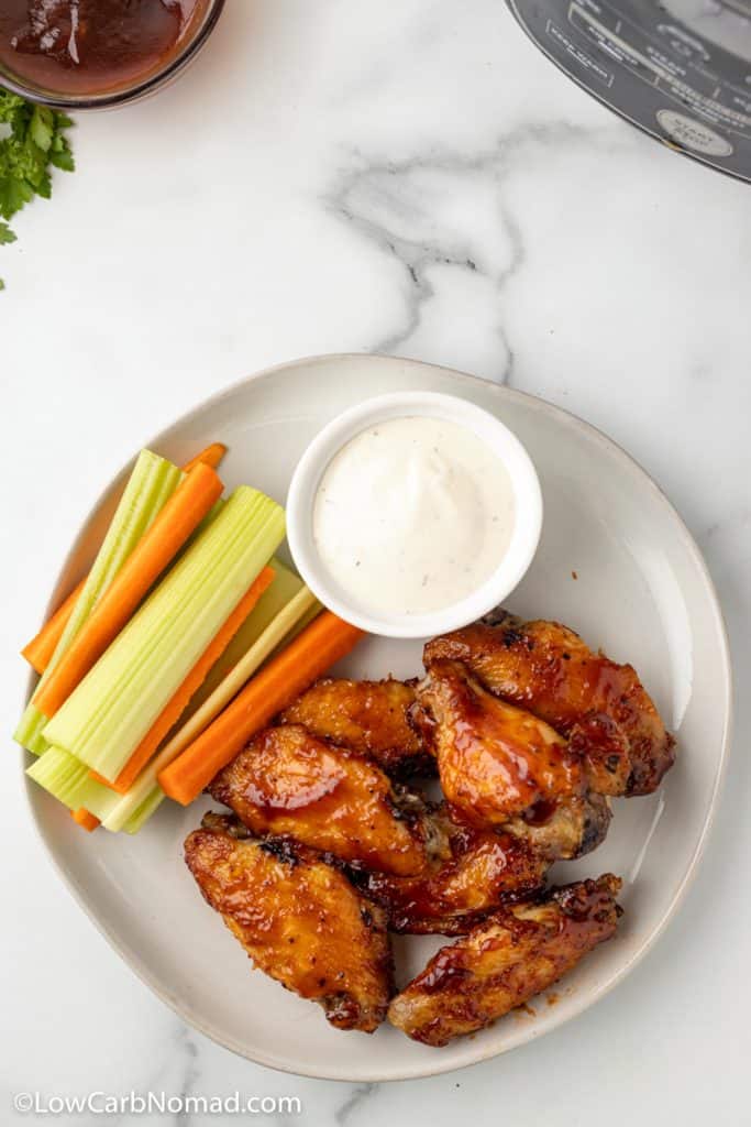 Low Carb Keto Air Fried BBQ Chicken Wings • Low Carb Nomad