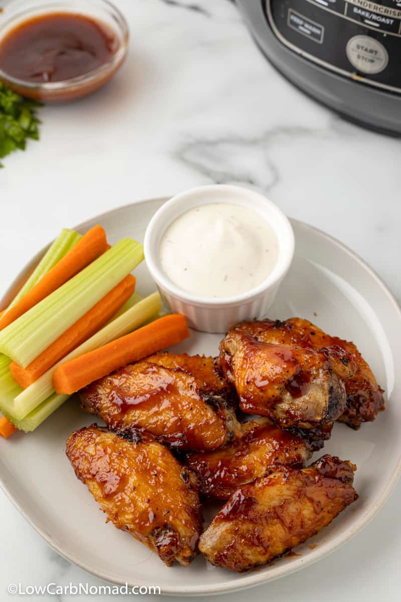 Low Carb Keto Air Fried BBQ Chicken Wings