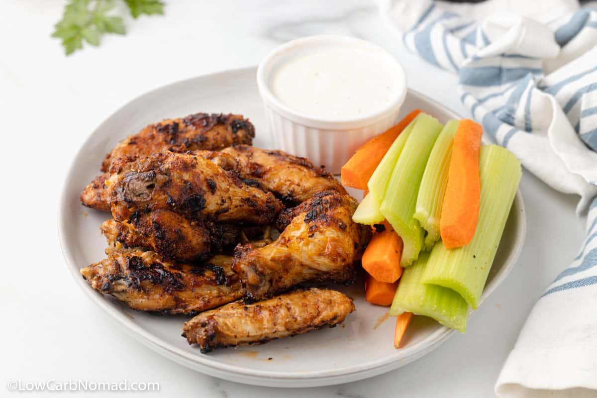 Crispy Dry Rub Air Fryer Chicken Wings Recipe • Low Carb Nomad