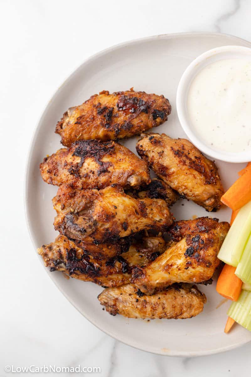 Crispy Dry Rub Air Fryer Chicken Wings Recipe • Low Carb Nomad