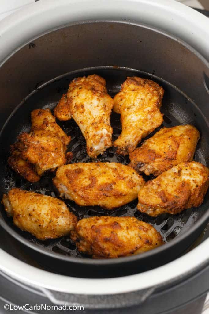 Crispy Dry Rub Air Fryer Chicken Wings Recipe • Low Carb Nomad