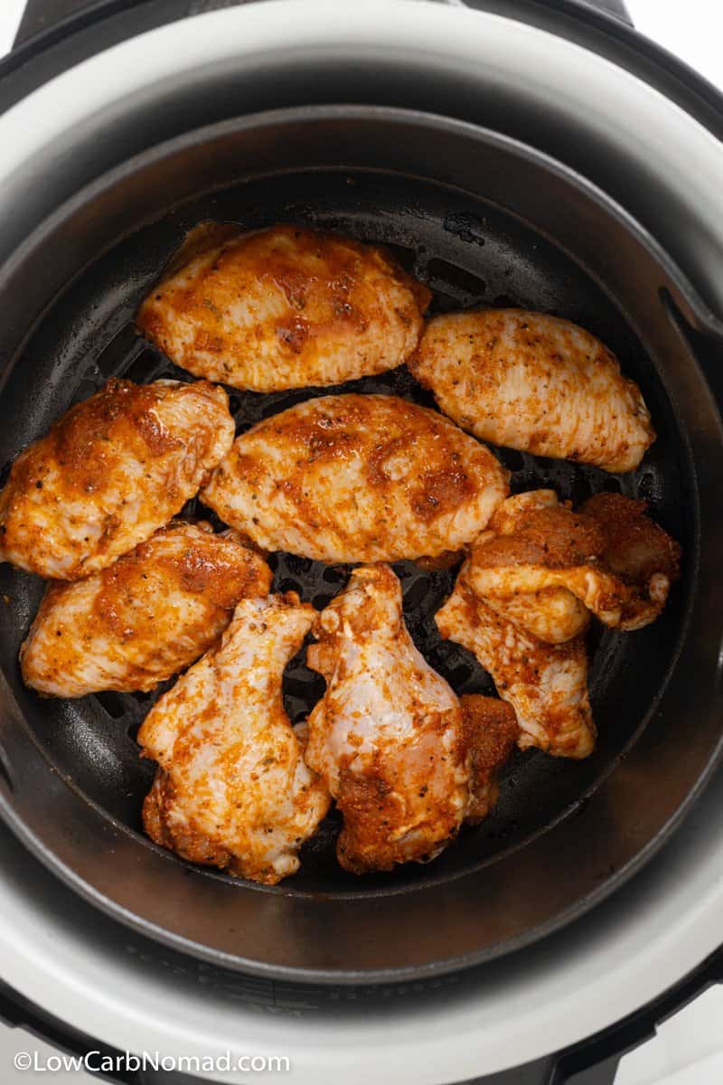 Crispy Dry Rub Air Fryer Chicken Wings Recipe • Low Carb Nomad