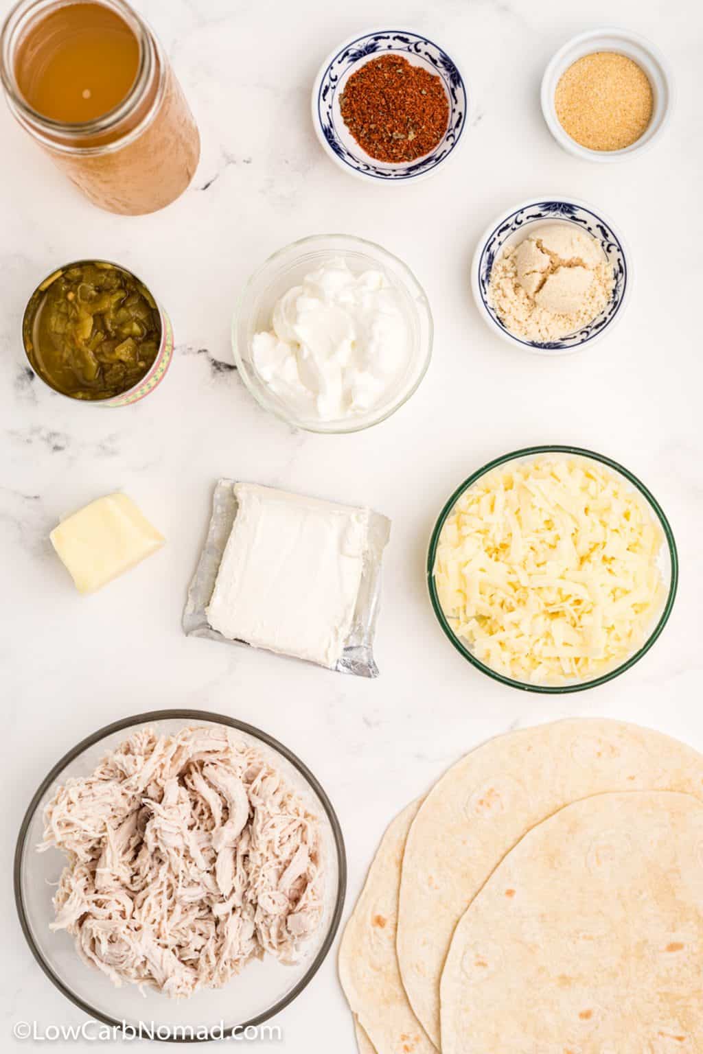 Low Carb Keto White Chicken Enchiladas • Low Carb Nomad