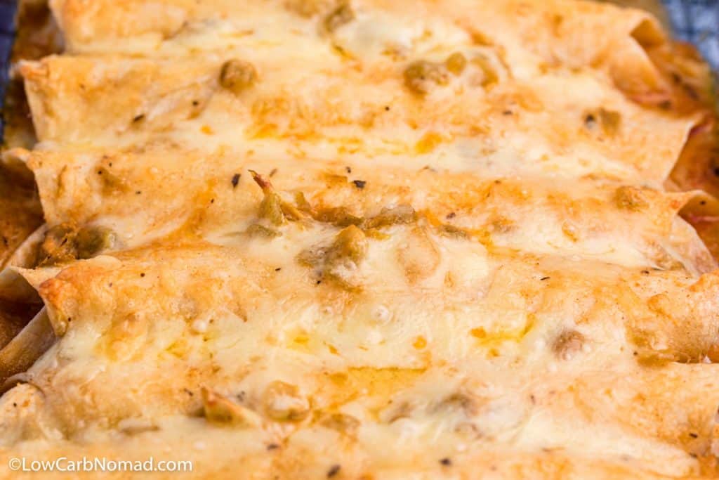 Low Carb Keto White Chicken Enchiladas • Low Carb Nomad