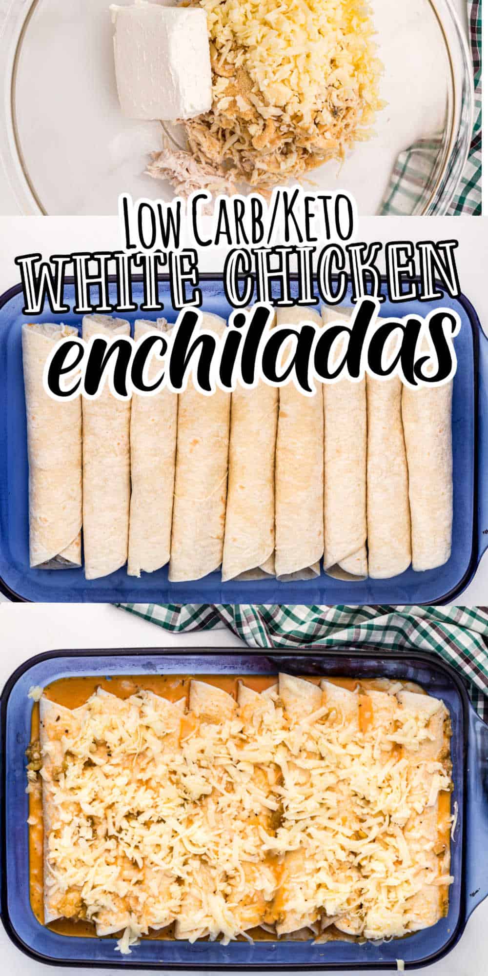 Low Carb Keto White Chicken Enchiladas • Low Carb Nomad