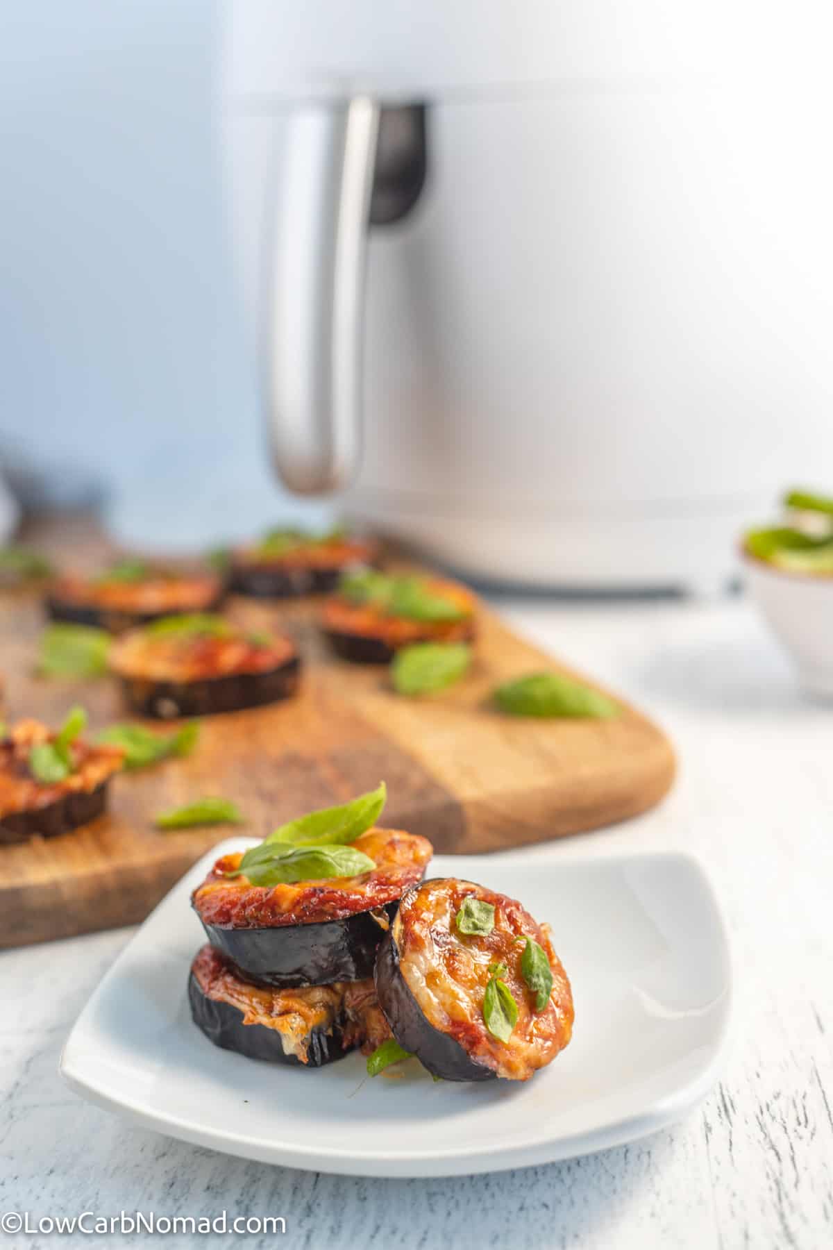 Keto low carb eggplant pizza bites