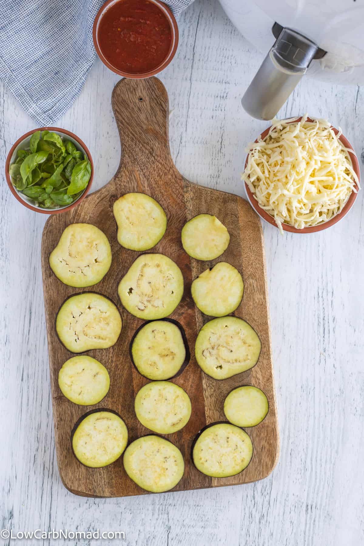 Air Fryer Eggplant Pizza Bites • Low Carb Nomad