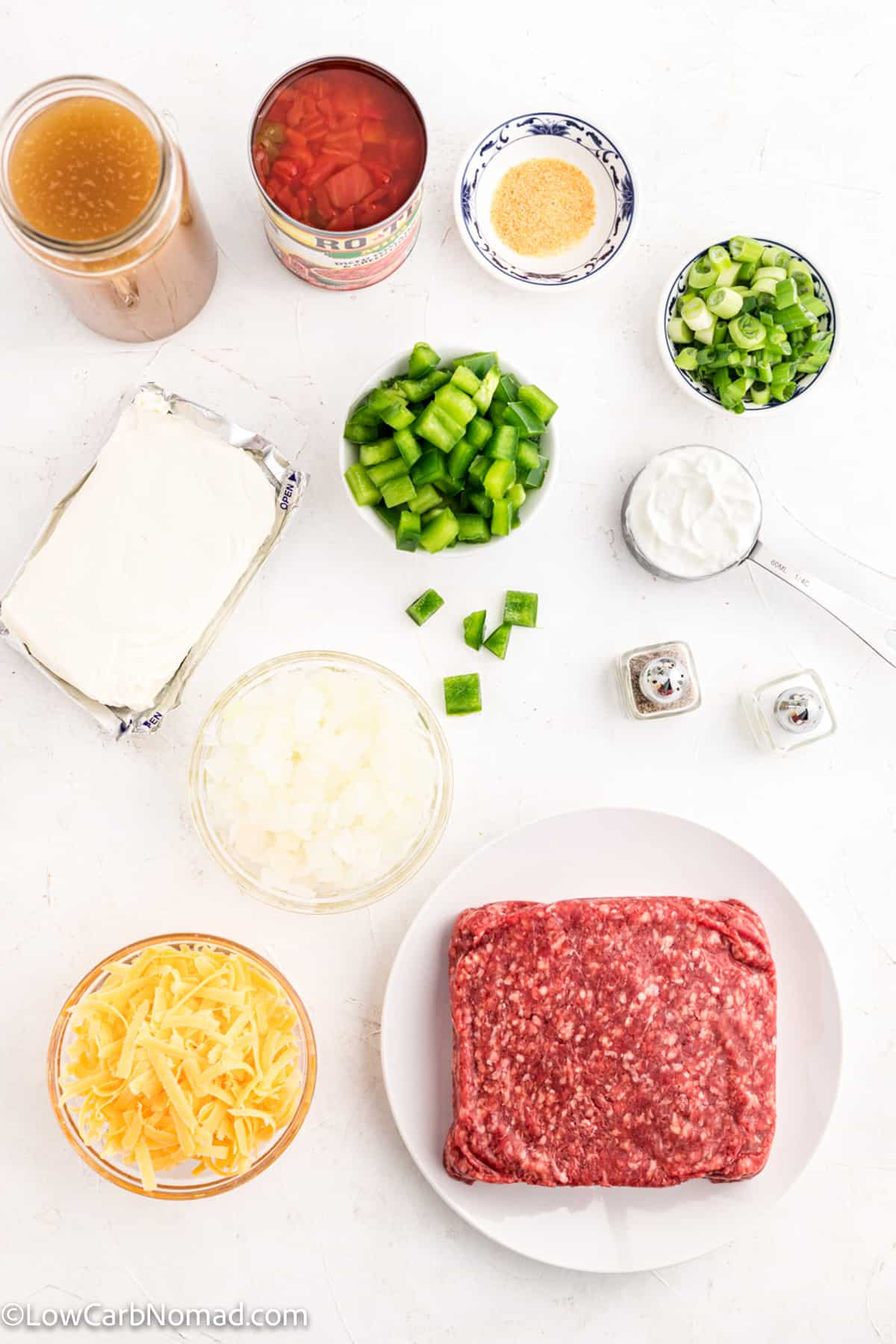 Keto Cheeseburger Soup Recipe ingredients photo