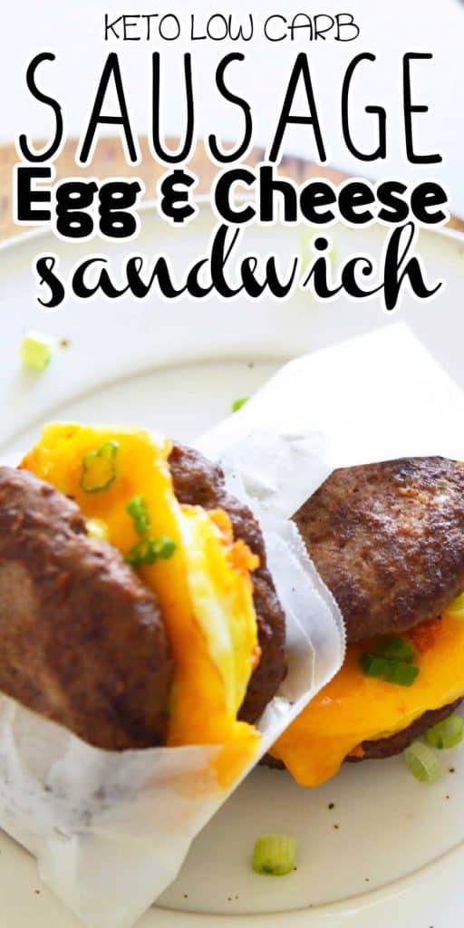 Keto Sausage “McGriddle” Breakfast Sandwich