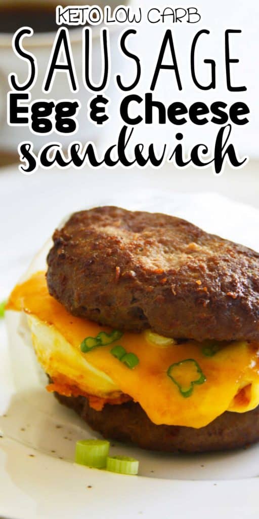 Keto Sausage “McGriddle” Breakfast Sandwich