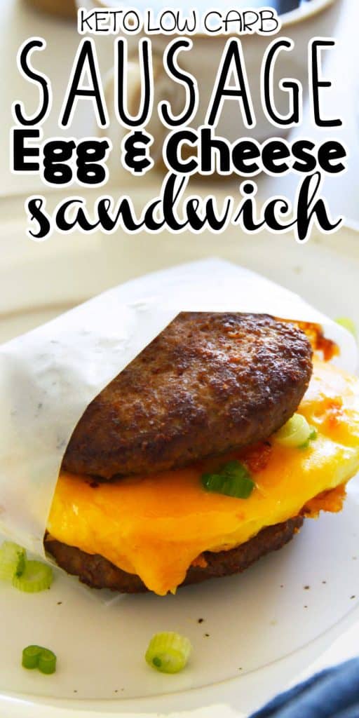 Keto Sausage Egg and Cheese Breakfast Sandwiches • Low Carb Nomad