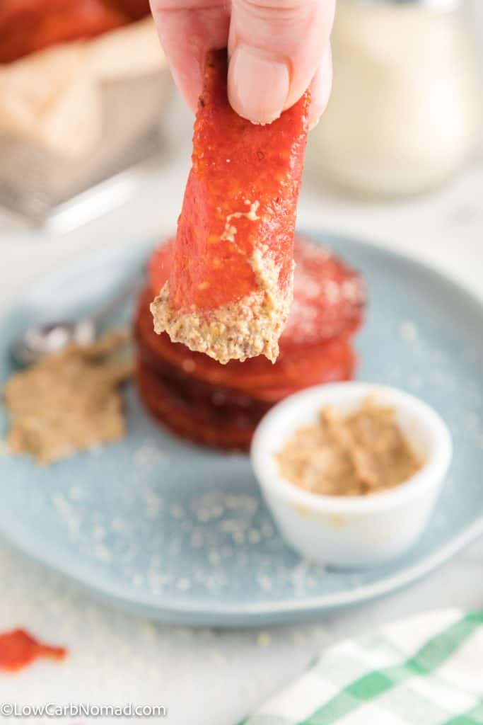 Keto Baked Pepperoni Chips Recipe • Low Carb Nomad