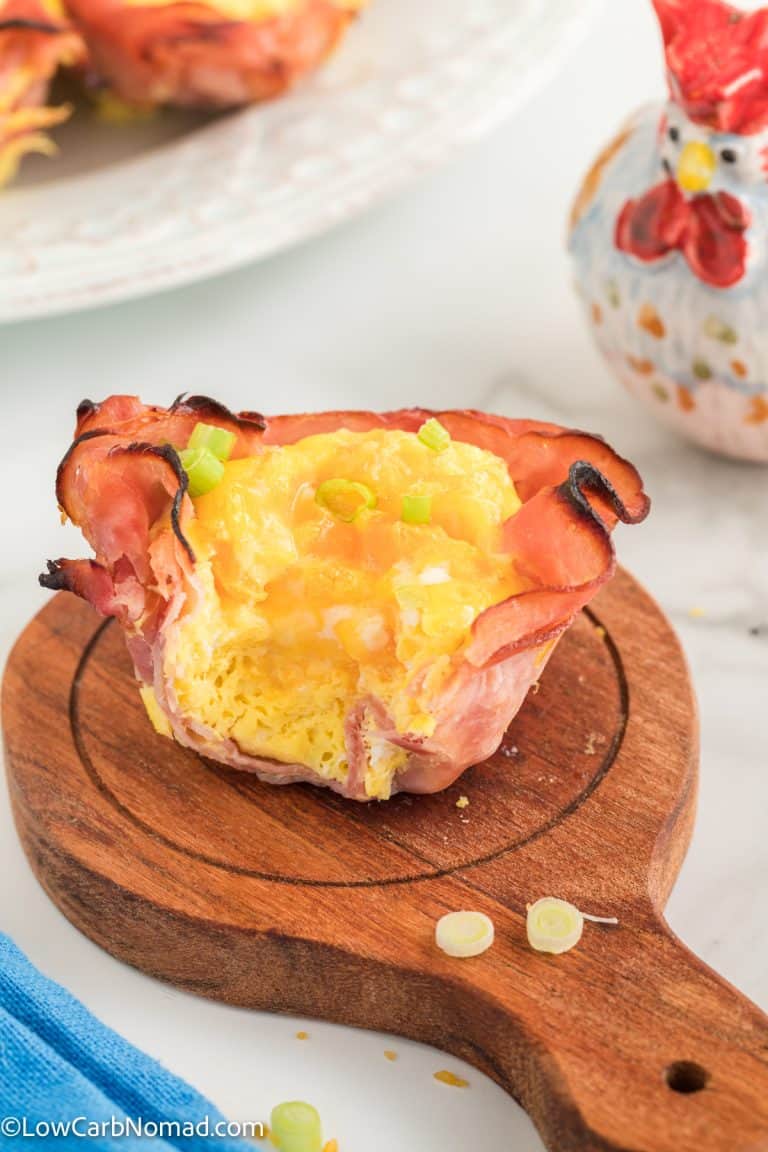 Keto Ham and Cheese Egg Muffin Cups Recipe • Low Carb Nomad